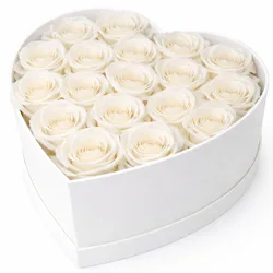 סידור ורדים בקופסאת לב - לבחירת צבע וגודל. החל מ-249 ש"ח