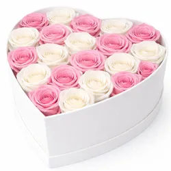 סידור ורדים בקופסאת לב - לבחירת צבע וגודל. החל מ-249 ש"ח