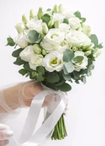 זר כלה - ליזיאנטוס לבן.