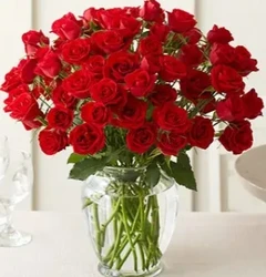 זר 51 ורדים אדומים.