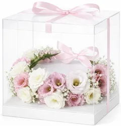 זר לראש פרימיום בקופסה שקופה